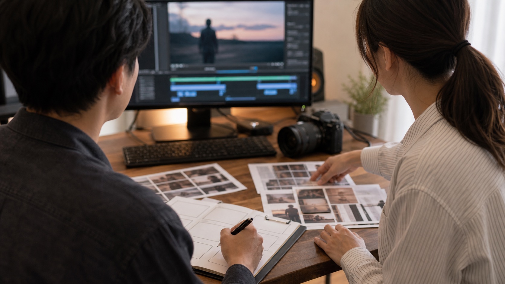 一度作ったが意図と違ったと感じる様子