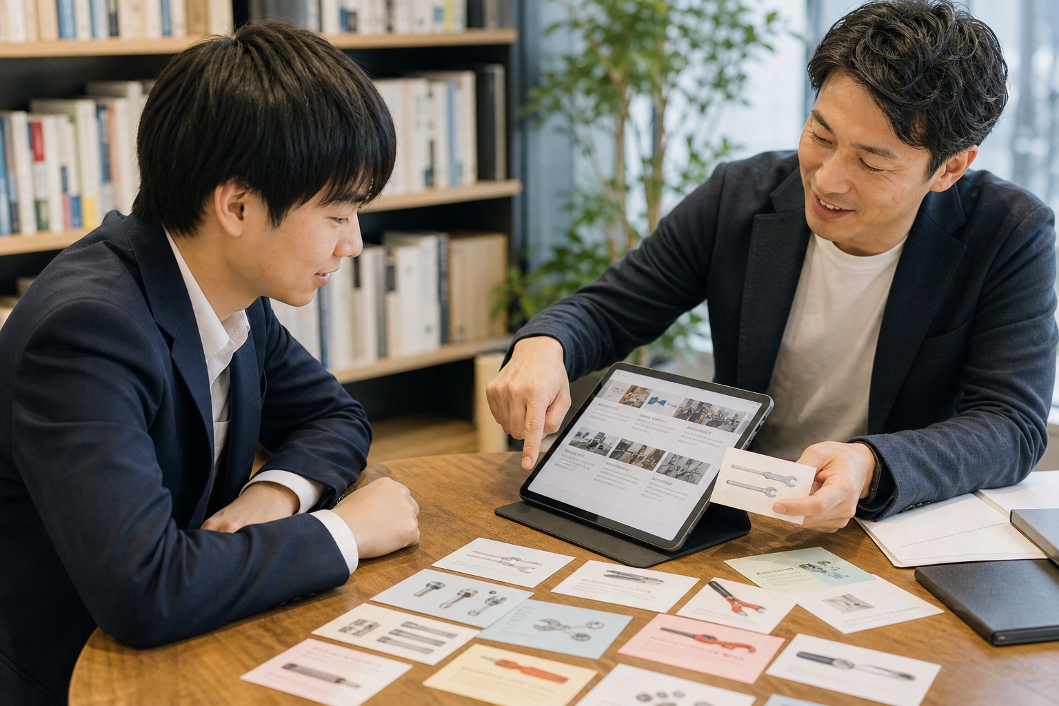 専門用語をわかりやすく説明する業界用語集を見る応募者