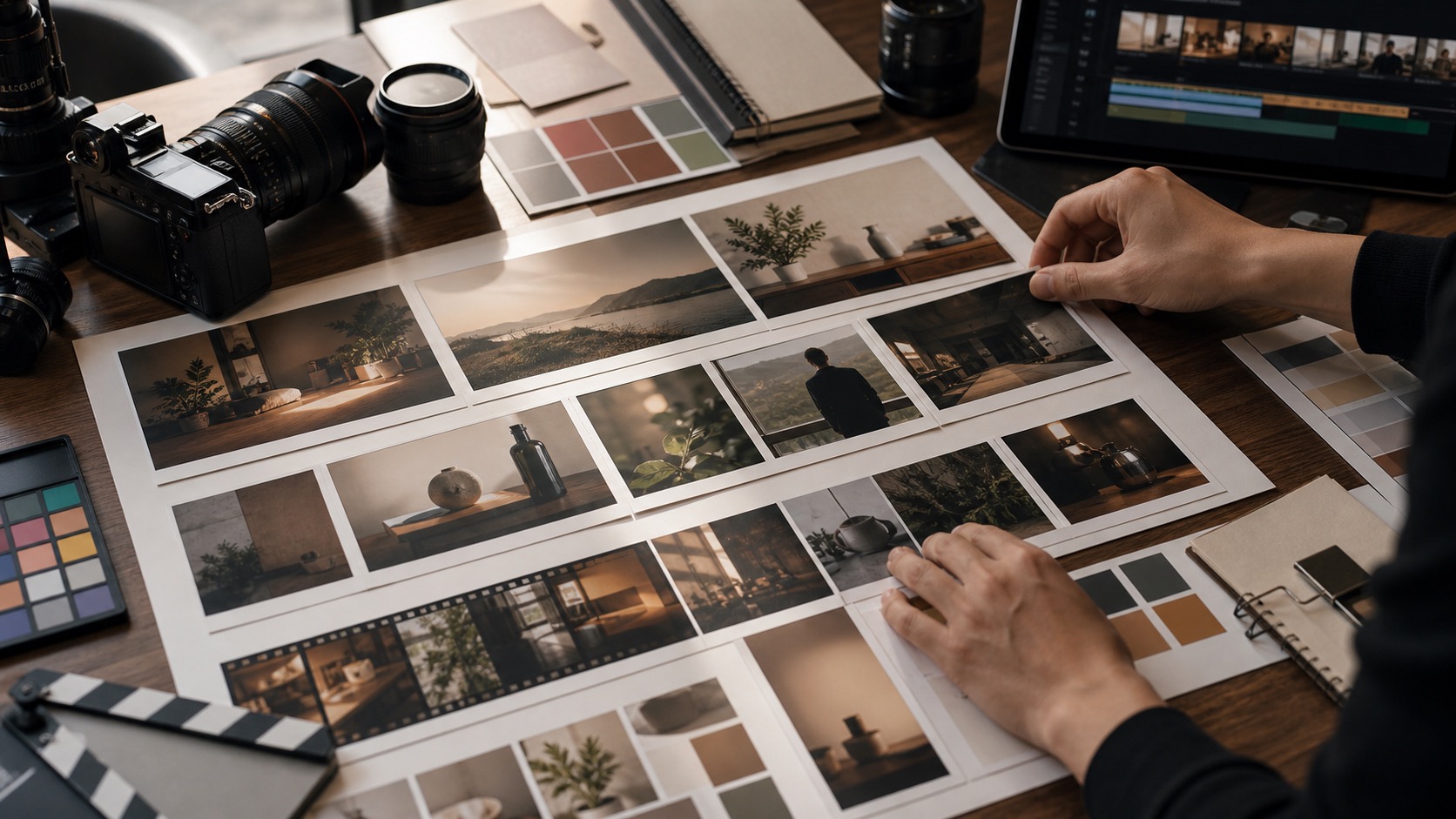 動画と写真のトーンが揃った世界観の一致