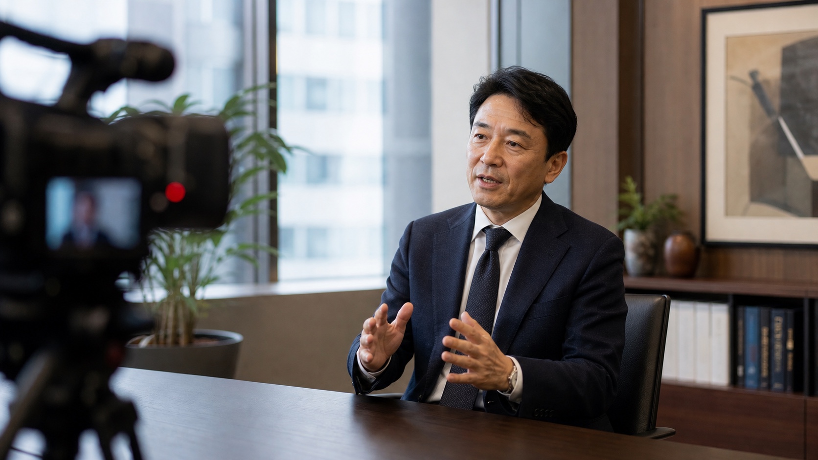 自社の哲学を語る経営者のインタビュー