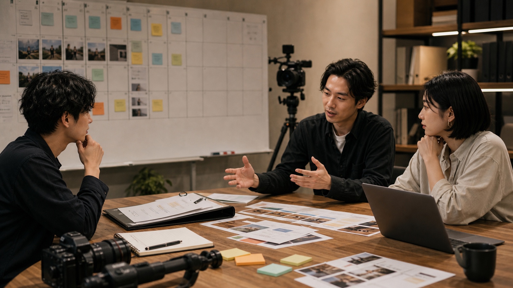 チームで継続的にSNS動画を発信する様子